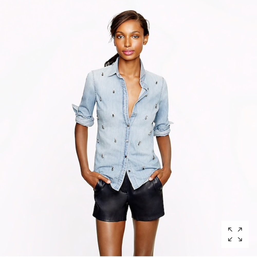 J. Crew Boy Shirt in Beaded Chambray